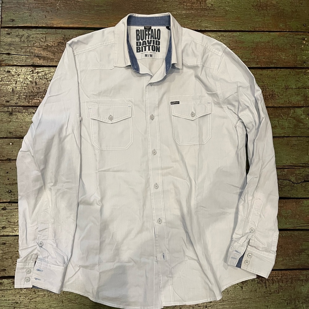 Buffalo David Bitton medium light blue shirt